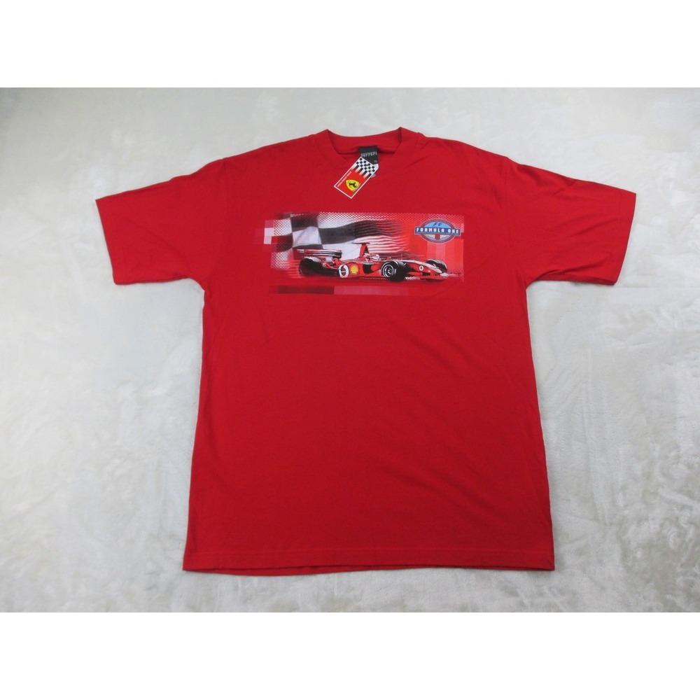 NEW VINTAGE Ferrari Shirt‎ Mens Extra Large Red Formula 1 Racing Grand Prix 04'